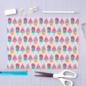 Yummy Ice Cream Trio Summer Vibe Seidenpapier (Handwerk)