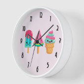 Yummy Ice Cream Trio Summer Vibe Uhr (Winkel)