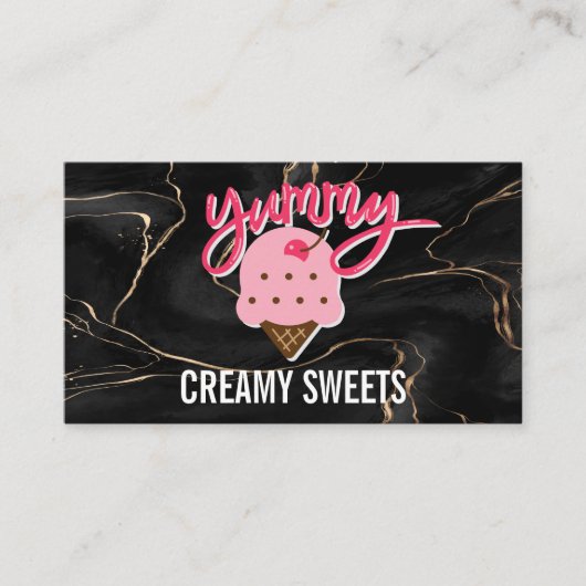 Yummy Ice Creme Logo Visitenkarte (Vorderseite)