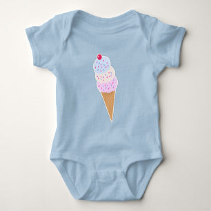 Yummy Icecream Cone Baby Jersey Bodysuit Strampler