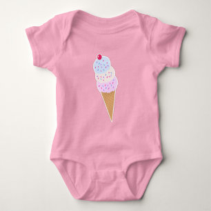 Yummy Icecream Cone Baby Jersey Bodysuit Strampler