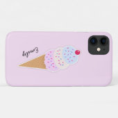 Yummy Icecream Cone Personalisiert iPhone Case (Rückseite (Horizontal))
