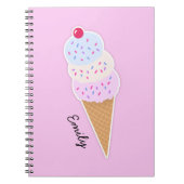 Yummy Icecream Cone Spiral Foto Notebook Notizblock (Vorderseite)