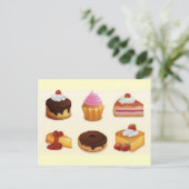 Yummy Icon Set Postkarte (Stehend Vorderseite)