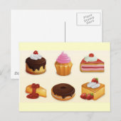 Yummy Icon Set Postkarte (Vorne/Hinten)