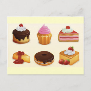 Yummy Icon Set Postkarte