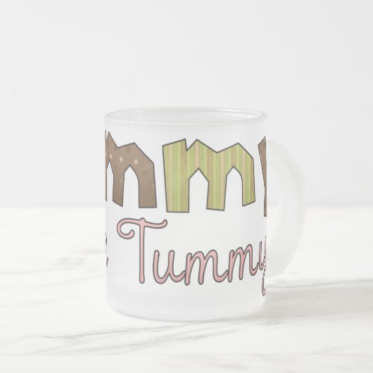 Yummy in der Tummy-Tasse Mattglastasse (VorderseiteRechts)