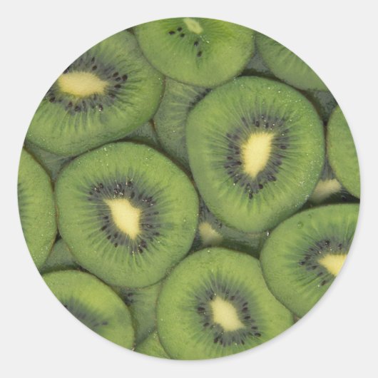 Yummy Kiwi frui Runder Aufkleber (Vorderseite)