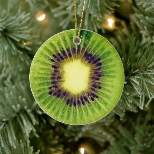 Yummy Kiwi Fruit Green 4Stephanie Keramik Ornament (Baum)