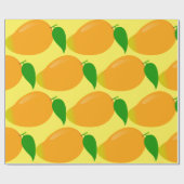 Yummy Mango Tropical Summer Frucht Geschenkpapier (Flach)