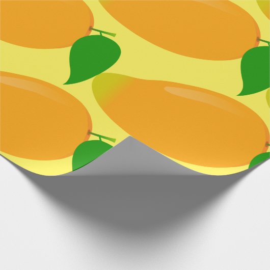 Yummy Mango Tropical Summer Frucht Geschenkpapier (Ecke)
