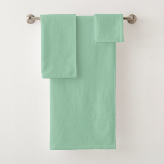 Yummy Mint Green Solid Color Badhandtuch Set (Insitu)
