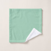 Yummy Mint Green Solid Color Badhandtuch Set (Waschlappen)