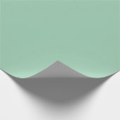 Yummy Mint Green Solid Color Geschenkpapier (Ecke)