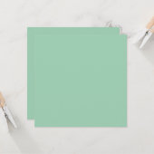 Yummy Mint Green Solid Color Karte (Vorderseite/Rückseite Beispiel)