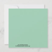 Yummy Mint Green Solid Color Karte (Rückseite)