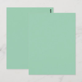 Yummy Mint Green Solid Color Postkarte