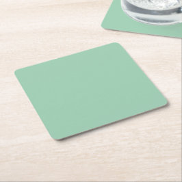 Yummy Mint Green Solid Color Rechteckiger Pappuntersetzer
