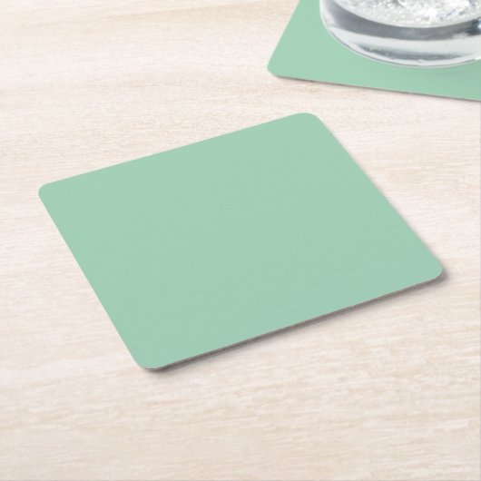 Yummy Mint Green Solid Color Rechteckiger Pappuntersetzer (angewinkelt)