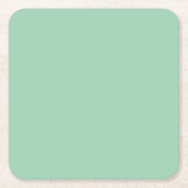 Yummy Mint Green Solid Color Rechteckiger Pappuntersetzer (Vorderseite)