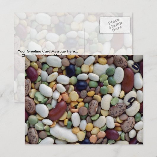 Yummy Mixed Bohnen Postkarte (Vorne/Hinten)