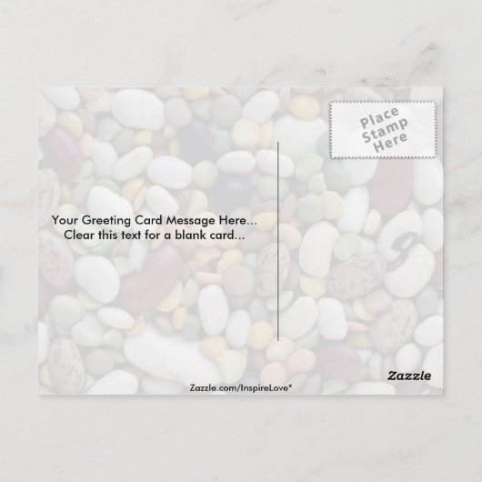 Yummy Mixed Bohnen Postkarte (Rückseite)