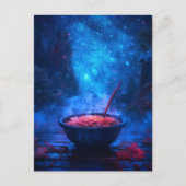 Yummy Noodles in der Sternennacht Postkarte (Vorderseite)