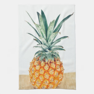 Yummy Pale Pastel Ananas Print Fruit Geschirrtuch