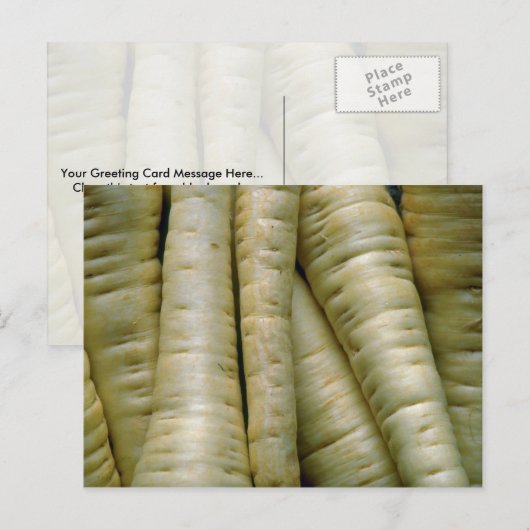 Yummy Parsnips Postkarte (Vorne/Hinten)