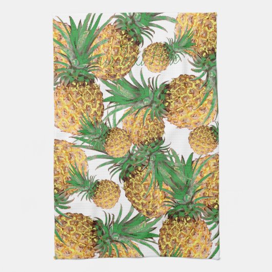 Yummy Pineapmuster Print Fruit Geschirrtuch (Vertikal)