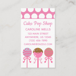 Yummy Pink Cake Pops Business Calling Cards Visitenkarte