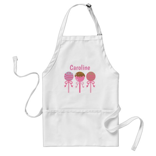 Yummy Pink Cake Pops Personalisierte Schürze (Vorne)