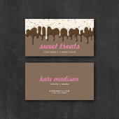 Yummy Pink Cupcake Icing Ice Creme Tropfens Busine Visitenkarte