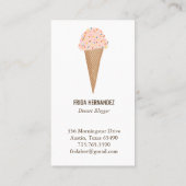 Yummy Pink Eis cones Visitenkarte (Rückseite)