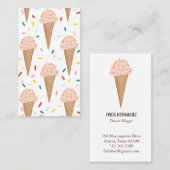 Yummy Pink Eis cones Visitenkarte (Vorne/Hinten)