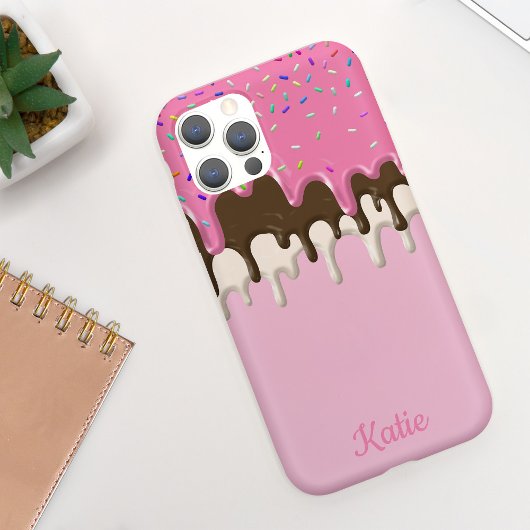 Yummy Pink Icing Ice Creme Tropfen Case-Mate iPhone Hülle