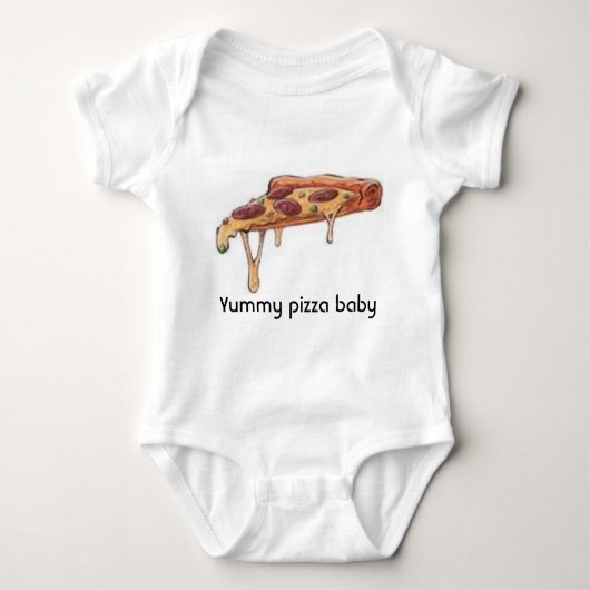 Yummy Pizza Baby Baby Strampler (Vorderseite)