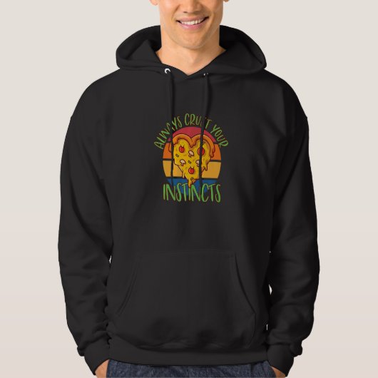 Yummy Pizza Pie Snacks Mozzarella Cheese Savory Di Hoodie (Vorderseite)