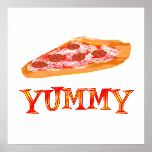 Yummy Pizza Poster (Vorne)