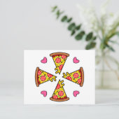 Yummy Pizza Slices Mandara Postkarte (Stehend Vorderseite)