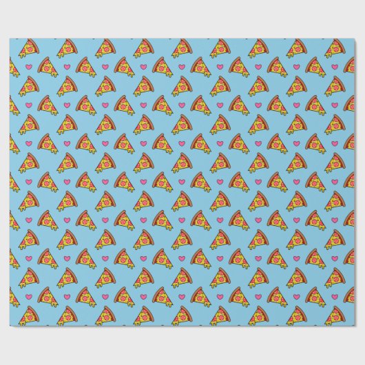 Yummy Pizza Slices Pattern Geschenkpapier (Flach)