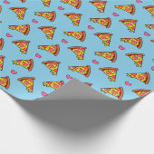 Yummy Pizza Slices Pattern Geschenkpapier (Ecke)