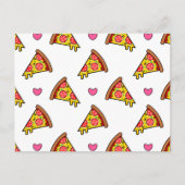 Yummy Pizza Slices Pattern Postkarte (Vorderseite)