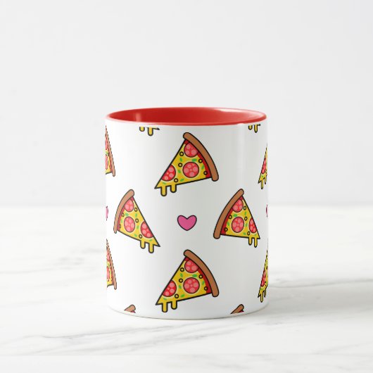 Yummy Pizza Slices Pattern Tasse (Zentrum)