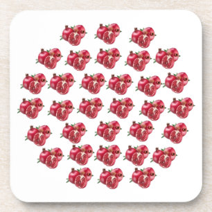 Yummy Pomegranate, harter Kunststoff-Untersetzer Getränkeuntersetzer
