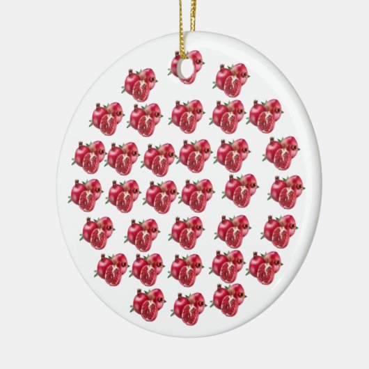 Yummy Pomegranate, Rundschmuck Keramik Ornament (Links)