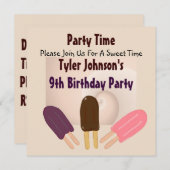 Yummy Popsicle Invitations Einladung (Vorne/Hinten)