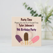 Yummy Popsicle Invitations Einladung (Stehend Vorderseite)