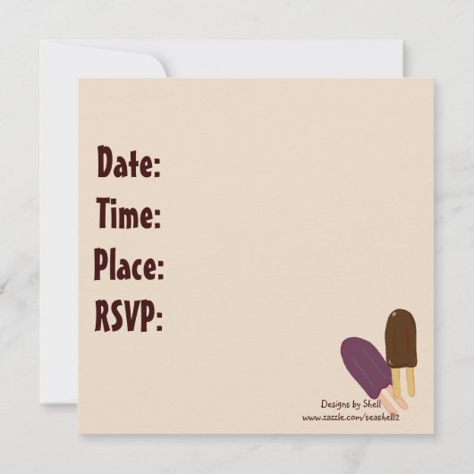 Yummy Popsicle Invitations Einladung (Rückseite)