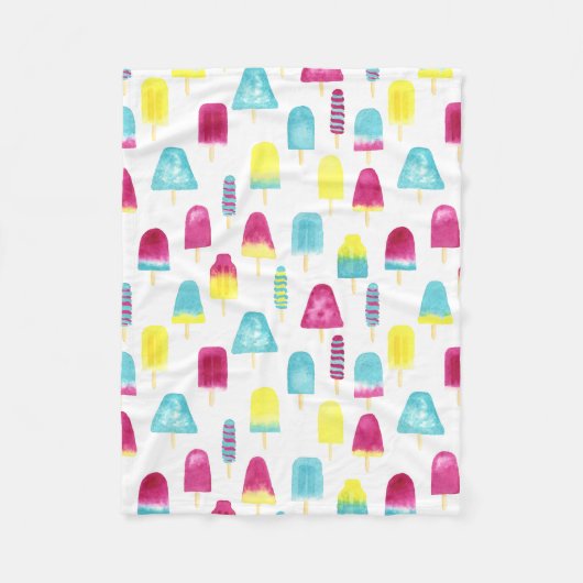 Yummy Popsicles Fleecedecke (Vorderseite)